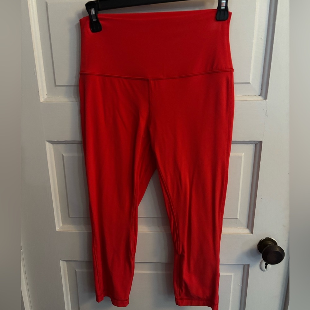 Lululemon Align leggings size 8. Red orange color.EUC